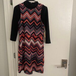 ECI Chevron Dress Size Small